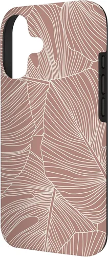 Vista 2 de Modern Minimal Neutral Tropical Monstera Leaf (Terracotta) Case for iPhone 17