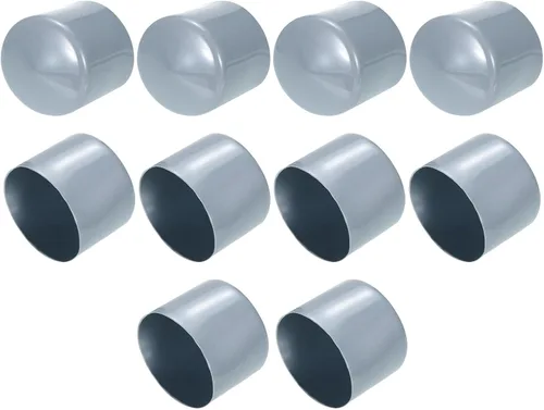 Vista 93 de uxcell 10 tapas de goma para extremos de 0.591 in de identificación, tapa de extremo redondo, protectores de rosca de tornillo, color negro