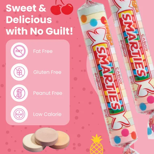 Vista 8 de Smarties Mega paquete variado, 24 unidades, rollos de caja de dulces de 2.25 onzas, 24 rollos, sin gluten y veganos, sin maní y sin lácteos