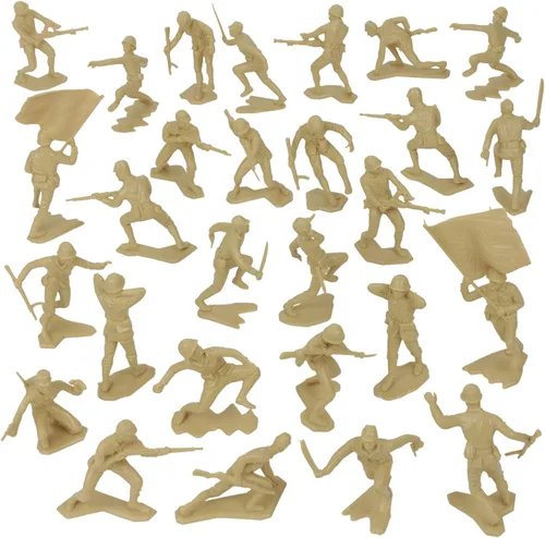 Vista 4 de BMC Classic Marx - Figuras de soldado japonés de plástico para hombre, 32 piezas de soldado de la Segunda Guerra Mundial, fabricadas en Estados