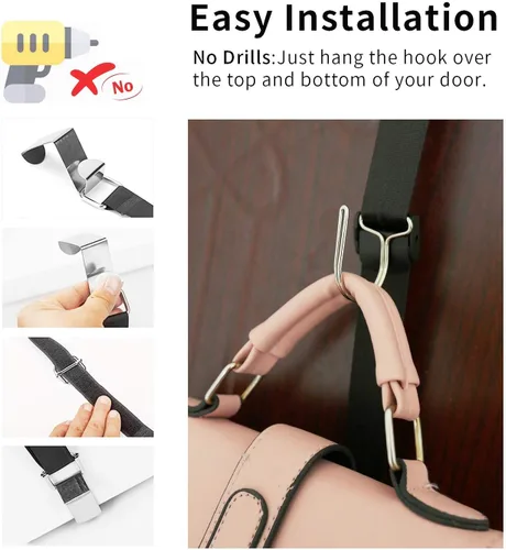 Vista 3 de INOGIH Estante organizador de bolsas, soporte para colgar bolsos, almacenamiento sobre el armario de la puerta