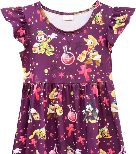 Vista 2 de Toddler Baby Girls Halloween Dresses Christmas Dress Kids Birthday Gifts for 2-7year Little Girls Outfits