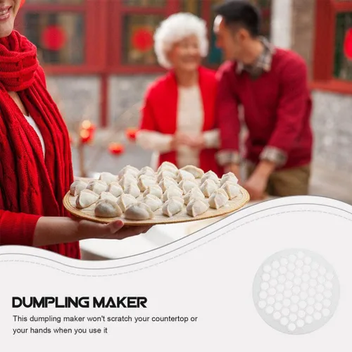 Vista 9 de Kichvoe 2 piezas de molde para hacer bolas de masa hervida para ravioles caseros Wontons y calcomanías de olla de diseño reutilizable para hacer