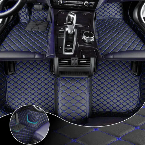 Vista 11 de Alfombrillas personalizadas para Toyota 4Runner 1988-2023, de cuero de lujo, impermeables, antideslizantes, cobertura completa, revestimientos Beige