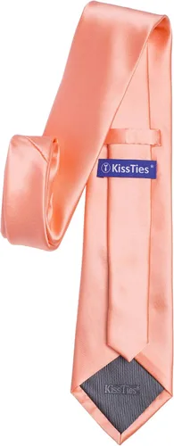 Vista 80 de KissTies Juego de corbatas de satén para hombre + pañuelo de bolsillo