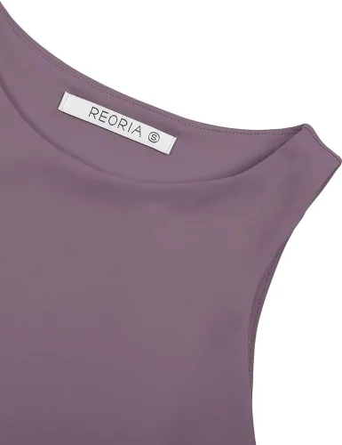 Vista 5 de REORIA - Camisetas ombligueras sin mangas y con espalda cruzada para mujer, ombligueras sexys con cuello halter