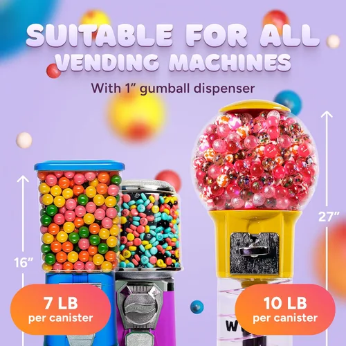 Vista 8 de Lightning Bolts - Bolas de chicle rellenas con ácido – Bolas de goma de mascar de 1 pulgada – Bolsa resellable de 1.7 libras – Varios sabores