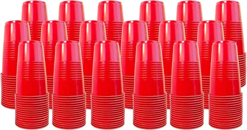 Vista 6 de Vasos desechables de plástico para fiestas, 16 onzas, perfectos para restaurantes, bares, bodas, fiestas, eventos, proyectos de bricolaje y más