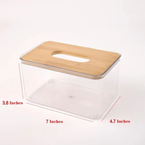 Vista 8 de Caja de pañuelos de acrílico, soporte de hojas de secadora de acrílico para lavandería, dispensador de hojas de secadora transparente de mesa