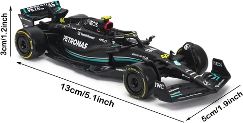Vista 5 de HTLNUZD Bburago 2023 1:43 F1Mercedes AMGW14#44 para Lewis Hamilton Formula One W14#44 1/43 Aleación Racing Die Cast Car Static Adult Collection