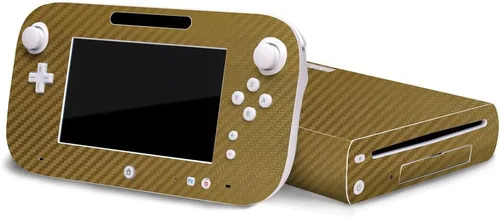 Vista 13 de 3D Carbon Fiber Black - Air Release Vinyl Decal Faceplate Mod Skin Kit by System Skins - Compatible with Nintendo Wii U Console