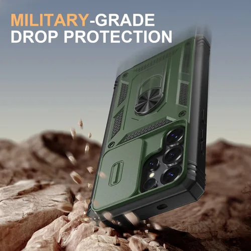 Vista 5 de PASNEW Funda para Samsung Galaxy Note20 Ultra, cubierta de cámara de grado militar resistente de cuerpo completo a prueba de golpes con patada