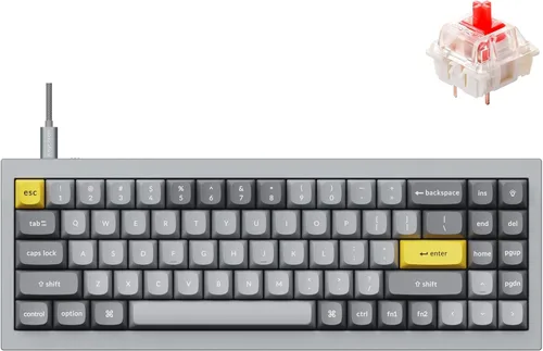 Vista 17 de Keychron Q4 Teclado mecánico personalizado con cable, 60% de diseño QMK/VIA macro programable con interruptor rojo Gateron G Pro intercambiable