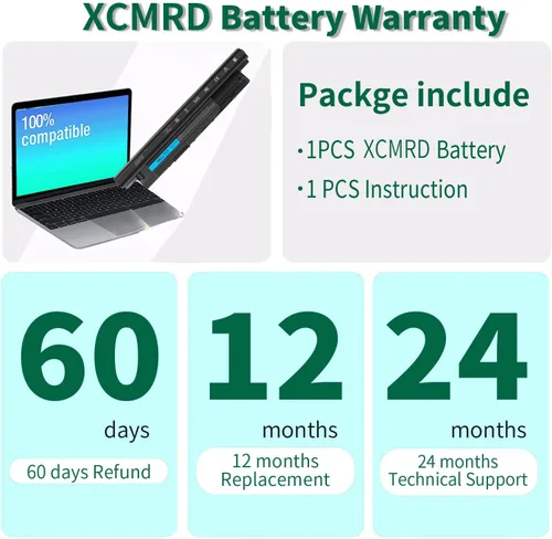 Vista 6 de Batería XCMRD de 40 WH de 14.8 V para Dell Inspiron 15 3000 Series 15 3531 3537 3541 3542 3543 3521 i3531 i3542 i3543 3878 17 3721 38R 521 5537 17R