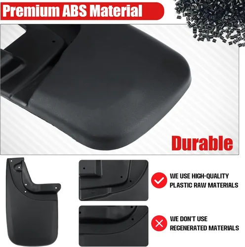 Vista 6 de Aleta de Lodo Compatible con Toyota Tacoma 2005-2015, Protectores de Salpicaduras, Protectores de Llantas (con Guardabarros), Delantero y Trasero