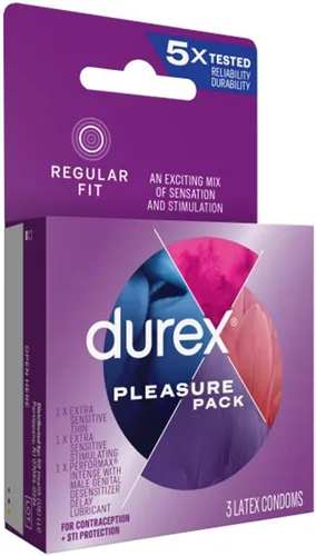 Vista 8 de Durex Pleasure Pack Condón, 3