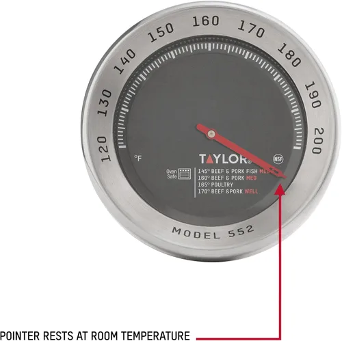 Vista 5 de Taylor Pro Series - Termómetro sin enjuague para carne, control de temperatura: 120F a 200F, negro