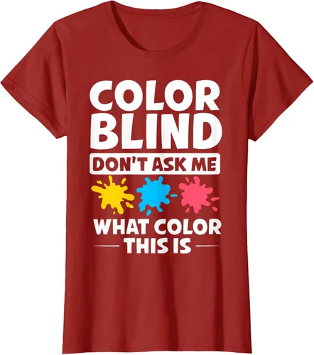 Vista 19 de Color Blind Camiseta Test Funny Glasses Visions, Negro