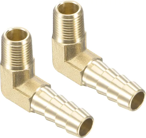 Vista 15 de M METERXITY Accesorios de púas de manguera de latón - Codo de 90 grados Conector de tubo de latón de 1/4 de pulgada Aplicar al gas de agua