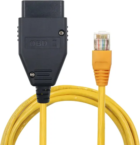 Vista 3 de Ethernet Enet OBD OBDii Rj45 ENET obd2 Cable para interfaz 2M Compatible F-Series para B-M-W i-sta