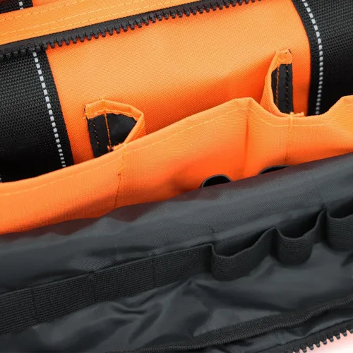 Vista 8 de Lightning X Bolsa modular grande para EMT de primeros auxilios de trauma para médicos de emergencia intermediarios Naranja fluorescente