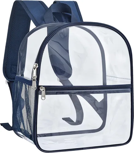 Vista 16 de Paxiland Mochila transparente resistente, 16 x 13 x 7 pulgadas, bolsa
