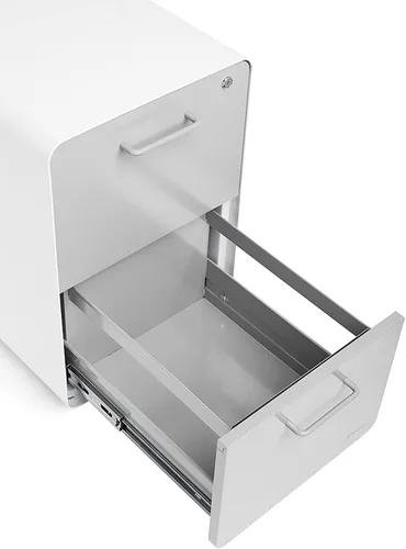 Vista 4 de Poppin Stow gabinete para archivos con 2 cajones, Gris