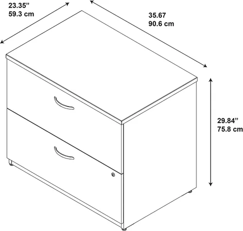 Vista 3 de Bush Business Furniture Archivador lateral Serie C en color cereza moca