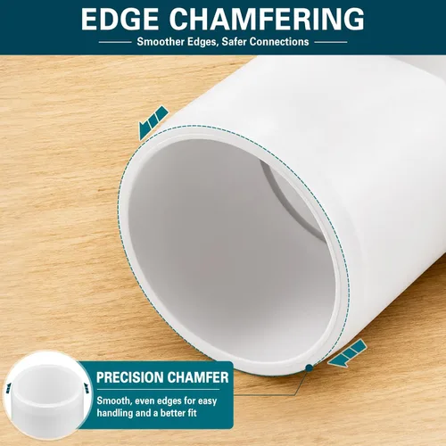 Vista 6 de Paquete de 12 accesorios de codo de 45 grados de PVC de 1 pulgada, conector de tubo de 2 vías de grado para muebles para construcción de estanterías