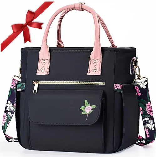 Vista 20 de GLORIEROO Lonchera Deluxe Aislada para Mujeres - Lonchera Térmica a Prueba de Fugas Impermeable con Múltiples Bolsillos y Correa Removible