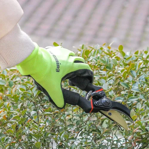 Vista 5 de Guantes de jardinería para mujeres y hombres, guantes protectores, guantes de jardín a prueba de espinas, guantes de trabajo al aire libre