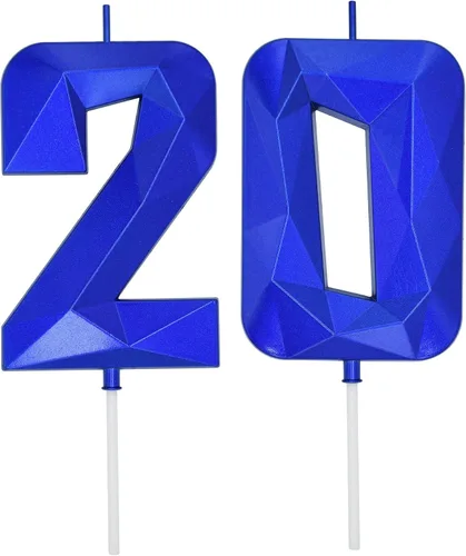 Vista 264 de DERVENTA Vela Grande de Cumpleaños Número 3D Verde Luminoso de 3.7 Pulgadas Celebración de Fiesta Aniversario Decoración Adorno para Pastel 1 Pieza
