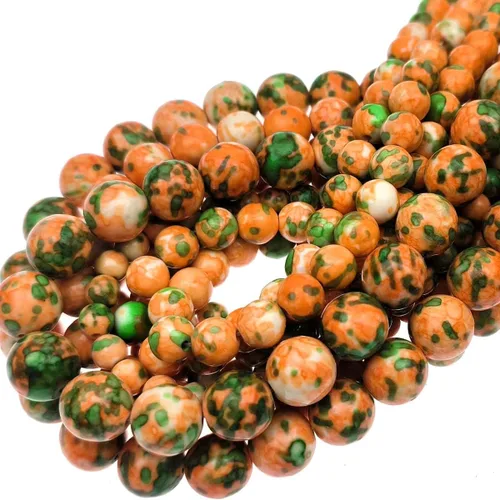 Vista 21 de Cuentas de ágata de pavo real natural de 0.236 in, cuentas redondas lisas de materiales de bricolaje, pulsera, collar, aretes, fabricación de joyas