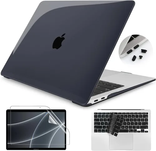 Vista 29 de Teryeefi Funda para MacBook Air 13 pulgadas Case 2021 2020 2019 2018 A2337 M1 A2179 A1932, carcasa rígida esmerilada, cubierta de teclado