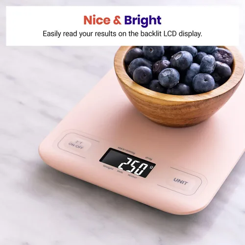 Vista 5 de Etekcity Báscula de cocina de alimentos, gramos digitales y onzas para pérdida de peso, hornear, cocinar, Keto y preparación de comidas, pantalla