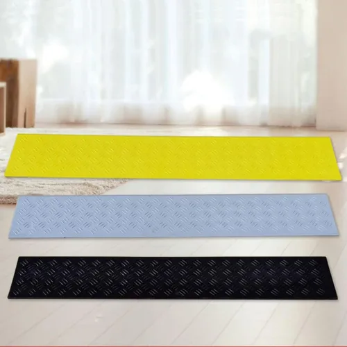 Vista 6 de Non-Slip Wheelchair Threshold Ramp, Scooter Mobility Threshold Ramps for Doorway Indoor or Outdoor, Bathroom, Garage and Supermarket Entrance, Grigio