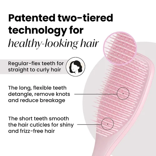 Vista 2 de Tangle Teezer Ultimate Detangler cepillo y botella de spray continuo de niebla fina de tamaño viaje, para todo tipo de cabello, rosa milenario