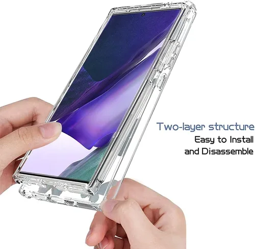 Vista 4 de Funda para Galaxy Note 20 Ultra 5G, Samsung Note 20 Ultra para niñas, cuerpo completo, a prueba de golpes, transparente, suave, flexible, funda