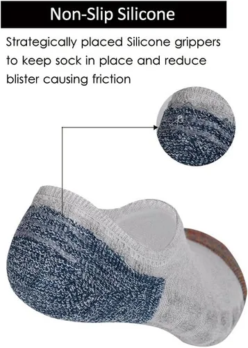 Vista 2 de JOYNÉE Paquete de 6 calcetines casuales de algodón antideslizantes con silicona para hombre