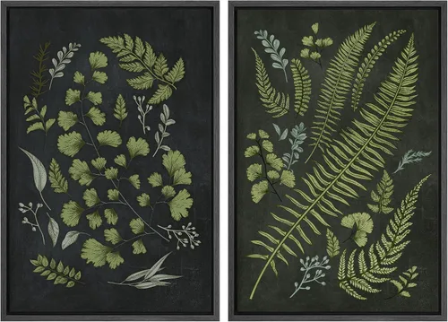 Vista 128 de Ashbrook - Set de arte de pared en lienzo enmarcado, tonos orgánicos de la tierra en beige y marrón con ilustraciones de trazos circulares, arte