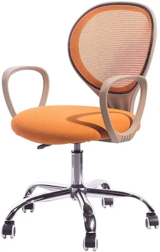 Vista 8 de Ergonomic Round Back Office Chair Staff Student Dormitory Computer Seat Home Mesh Lifting Chair Backrest Rotating Chair(A)