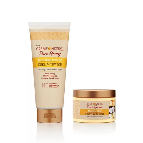 Vista 10 de Creme of Nature Pure Honey Define Moisture Whip Crema Moldeadora, Define y Alarga los Rizos, Fijación Duradera sin Rigidez, Regalo de Cuidado