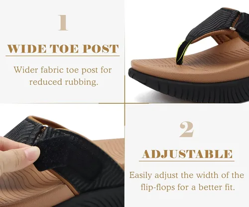 Vista 5 de COFACE Sandalias ortopédicas para mujer, cómodas sandalias de plataforma para playa, talla 6-12