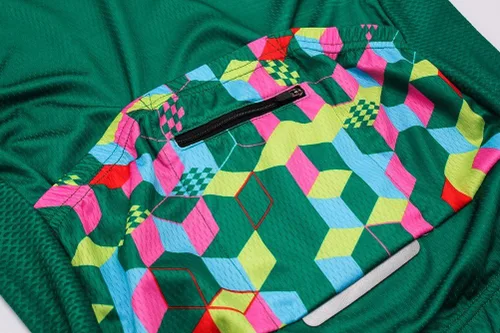 Vista 7 de Uriah Maillot de ciclismo para mujer de manga corta reflectante con bolsa trasera con cremallera