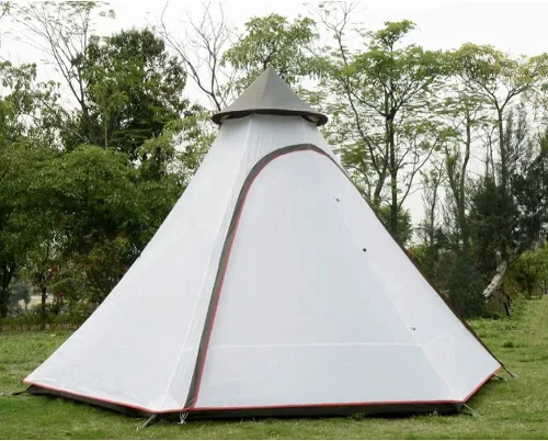 Vista 3 de Tienda india Tipi al aire libre de doble capa de camping torre tienda de campaña familiar tienda de campaña yurta tipi tienda de campaña