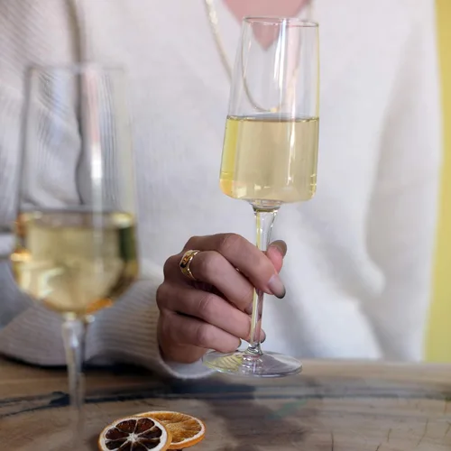 Vista 8 de Bormioli Rocco Planeo - Juego de 4 copas de vino espumoso y champán de 8.75 onzas