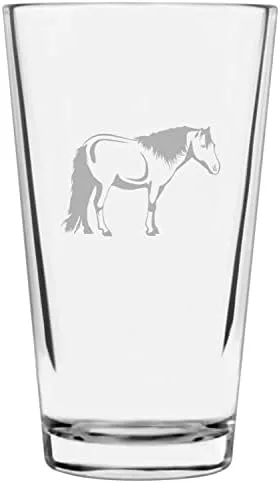 Vista 35 de Shetland Pony (cuerpo) - Vaso de pinta grabado con temática de caballo alternativo de 16 onzas