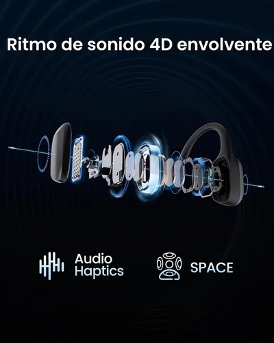 Vista 6 de mojawa Auriculares deportivos inteligentes HaptiFit Terra, IP68, MP3 de 32 Cardenal Rojo Blaz