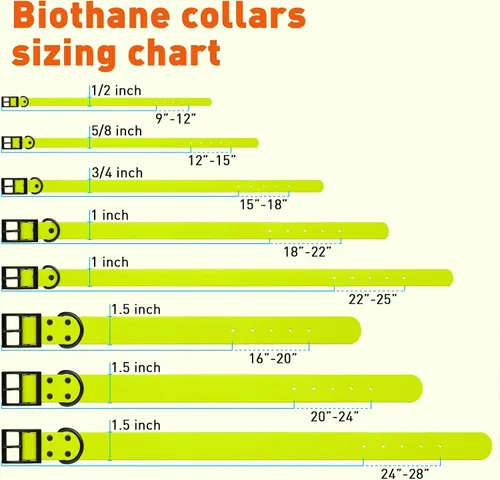Vista 115 de Dogline Biothane - Collar impermeable para perro con hebilla de liberación rápida, resistente cincha de nailon recubierta con resistente y a prueba