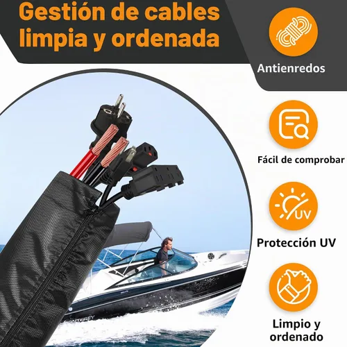 Vista 6 de Manga de aparejo con cremallera de 48 pulgadas, resistente al agua 600D